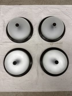 Four Flush Mount Lights 