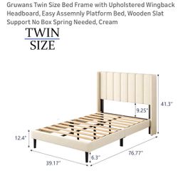 Twin size bed frame
