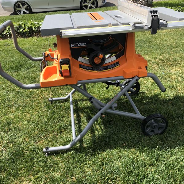 RIDGID 15 Amp Corded 10 in. HeavyDuty Portable Table Saw with Stand