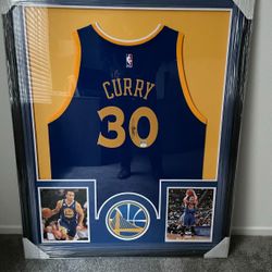 Steph Curry Signed Framed Jersey