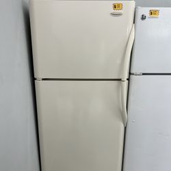 FRIGIDAIRE 30” BEIGE TOP AND BOTTOM REFRIGERATOR 
