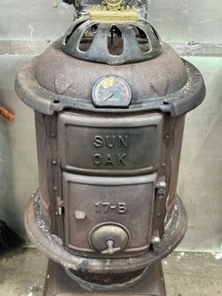 Sun oak Wood Burner Stove Antique
