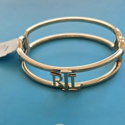 New! ❤️ Ralph Lauren Bracelet With Logo. Golden Color. Perfect Gift For Her
