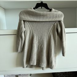 Style & Co. Women’s Cowl Neck Mixed Stitch Tunic Sweater - Size Small, Hammock Heather