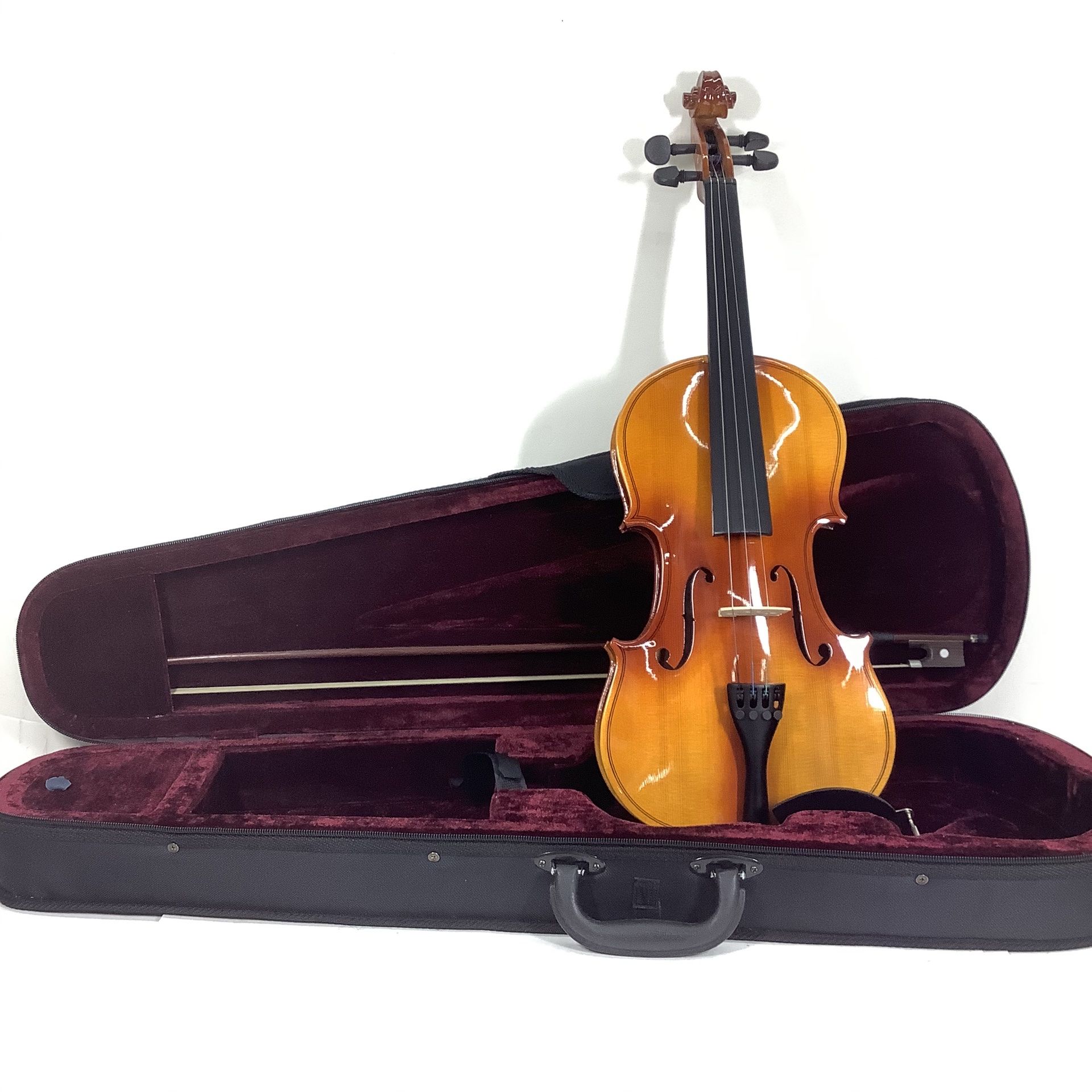 Wooden Full Size 4/4 Complete Violin with Bow & Case