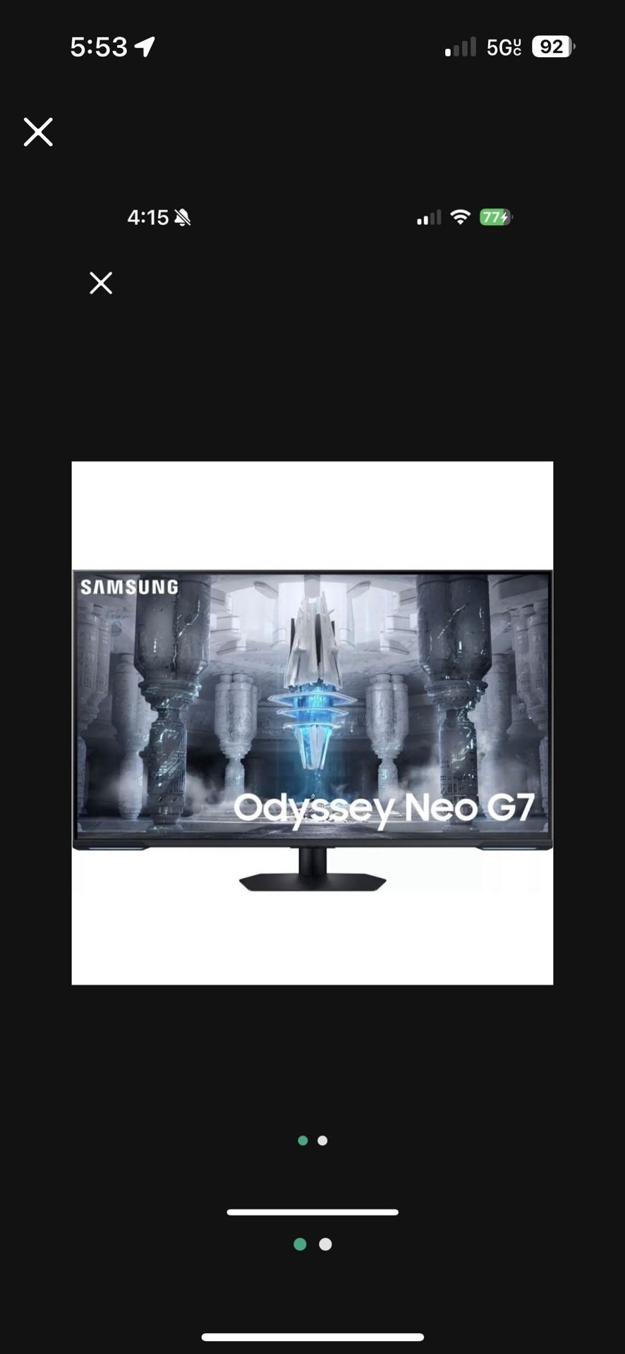 Odyssey Neo G7 4k Smart Gaming Monitor