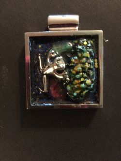 Handmade frog pendant