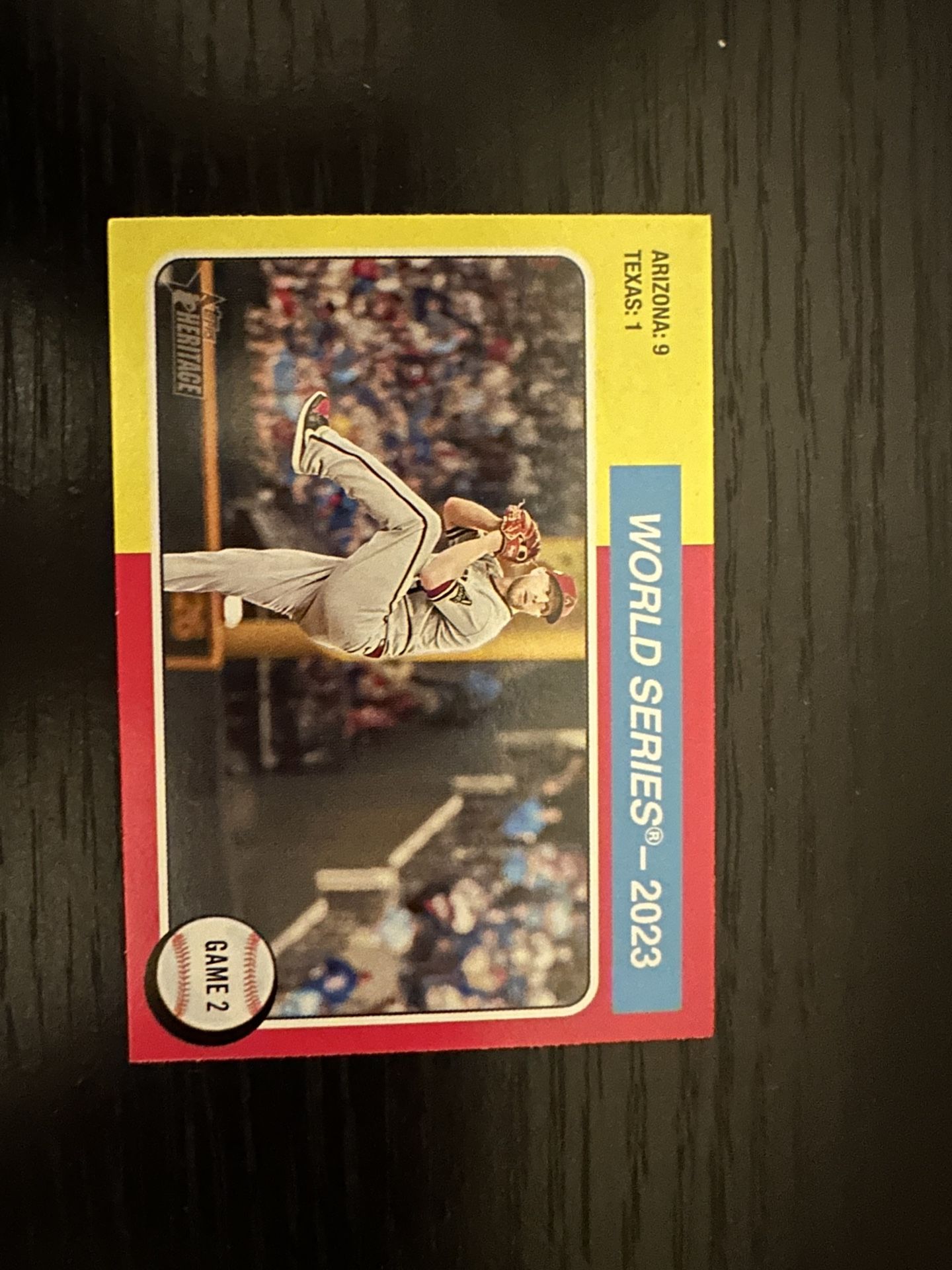 World Series- 2023- Game 2 Baseball Card
