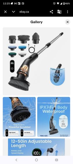 Spin scrubber brush