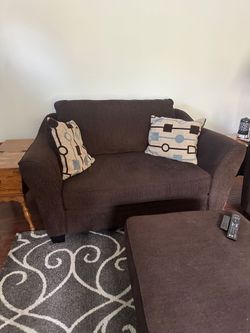 Couch loveseat and ottoman