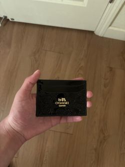 Coach Black Signature Card Holder