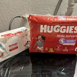 Huggies Size 6 And Wipes 