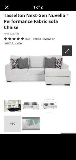 Ashley Tasselton Nuvella Sofa Chaise