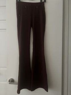 Free People Burgundy Pull On Flare Pants