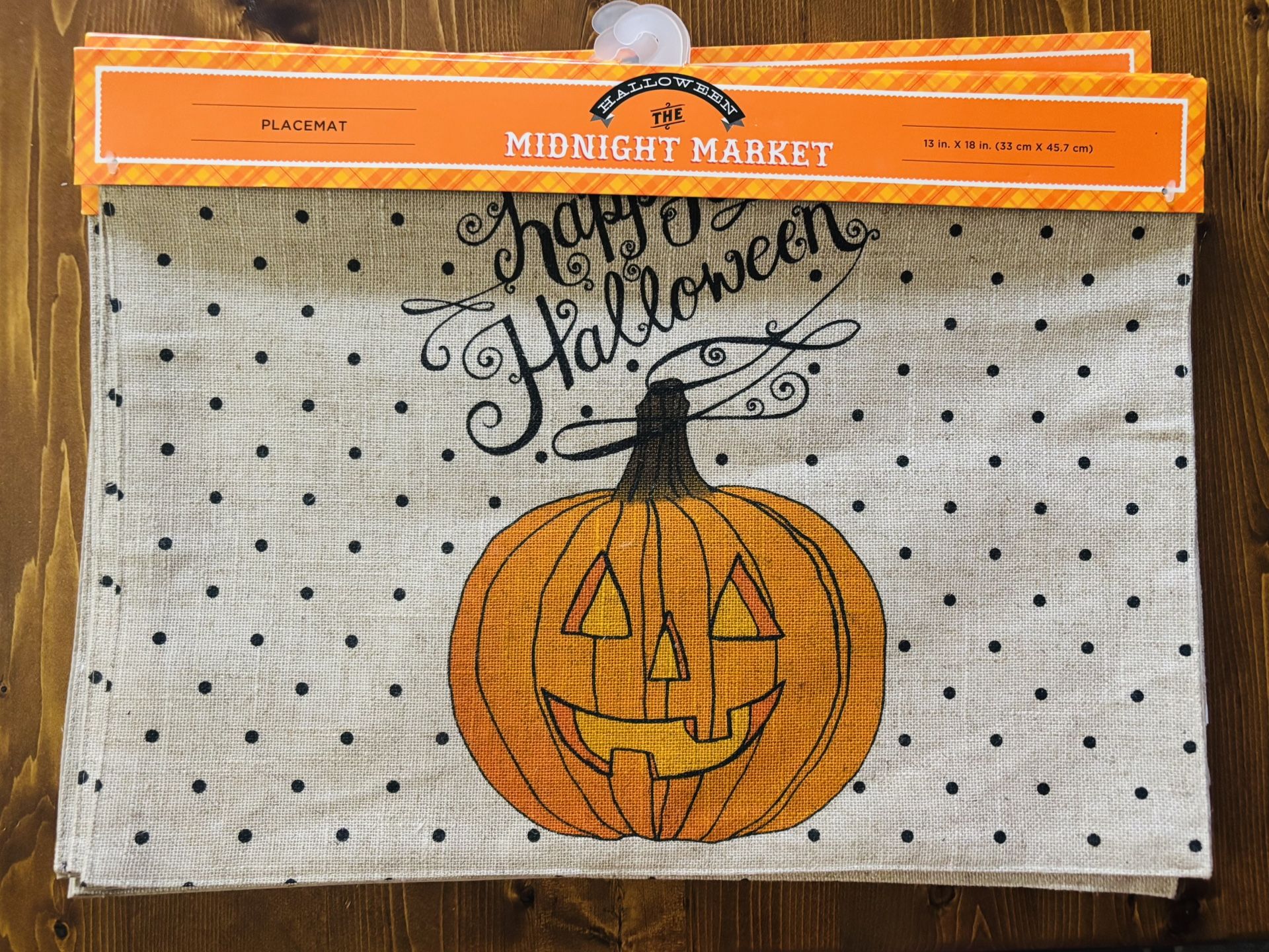 Six (6) Happy Halloween Placemats From Kohls $55 Value