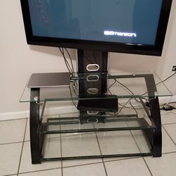 Black Clear Television Stand