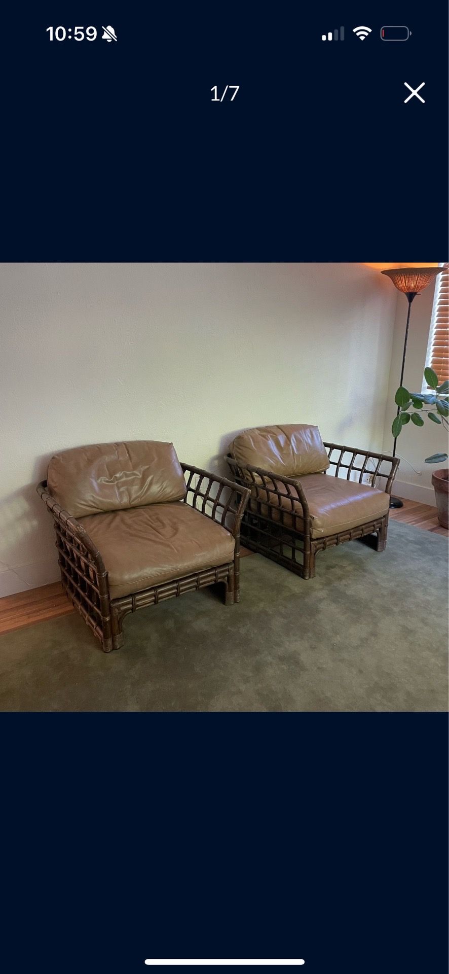 Set of 2 Authentic Brown Jordan Accent Chairs