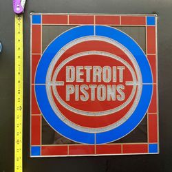 Detroit Pistons Stained Glass