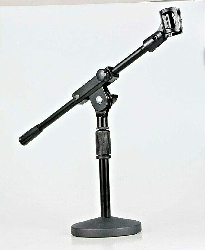 Microphone Desktop Stand Small Table Desk Mic Holder Stands Clip Holder Mount Clamp Round Base Podcast Recording 5Core MSSB ⭐⭐⭐⭐⭐