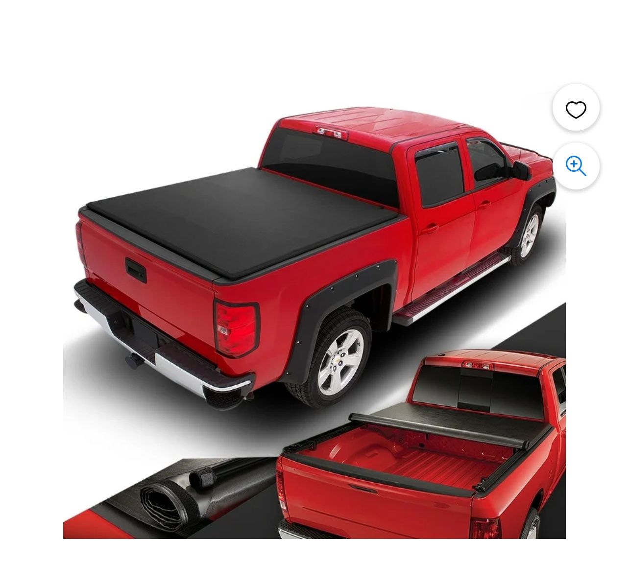DNA Motoring TTC-RU-035 For 1999 to 2014 Chevy Silverado / GMC Sierra 8' Long Bed Vinyl Soft Roll -Up Tonneau Cover 03 04 05 06 07 08 09 10 11 12 13
