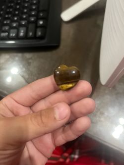 Tigers eye heart shaped real crystal