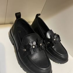 Black Slip On Shoes Kids 11