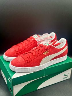 MEN’S PUMA SUEDE CLASSIC XXI (HIGH RISK RED-PUMA WHITE) SZ 10
