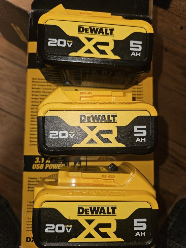 XR 5ah dewalt  (60.00each Firm price)