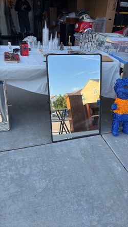 Rectangular Mirror Black Frame