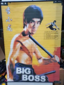 Bruce Lee Big Boss Silk Wall Scroll 28x38