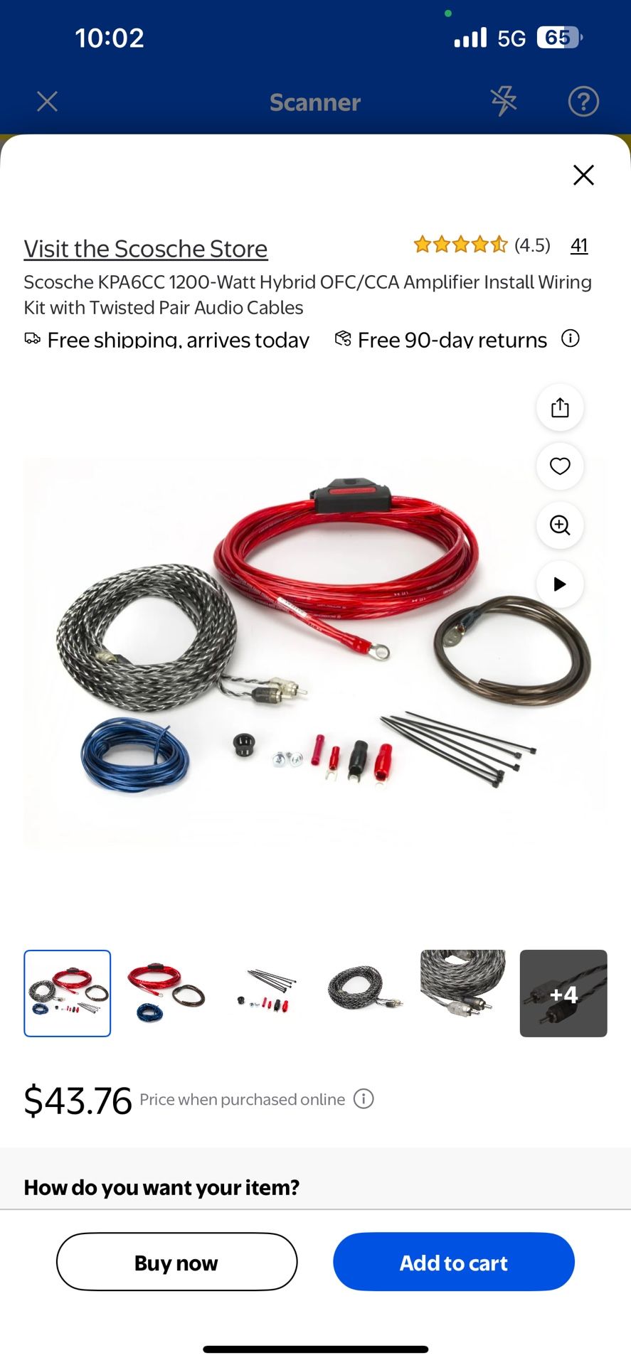 Scosche KPA6CC 1200-Watt Hybrid OFC/CCA Amplifier Install Wiring Kit with Twisted Pair Audio Cables