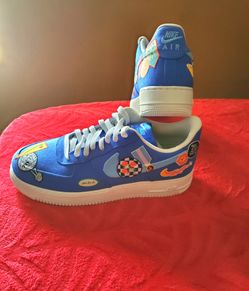 Nike Air Force 1 Low GS Los Angeles Patched (Blue) Size-10.5