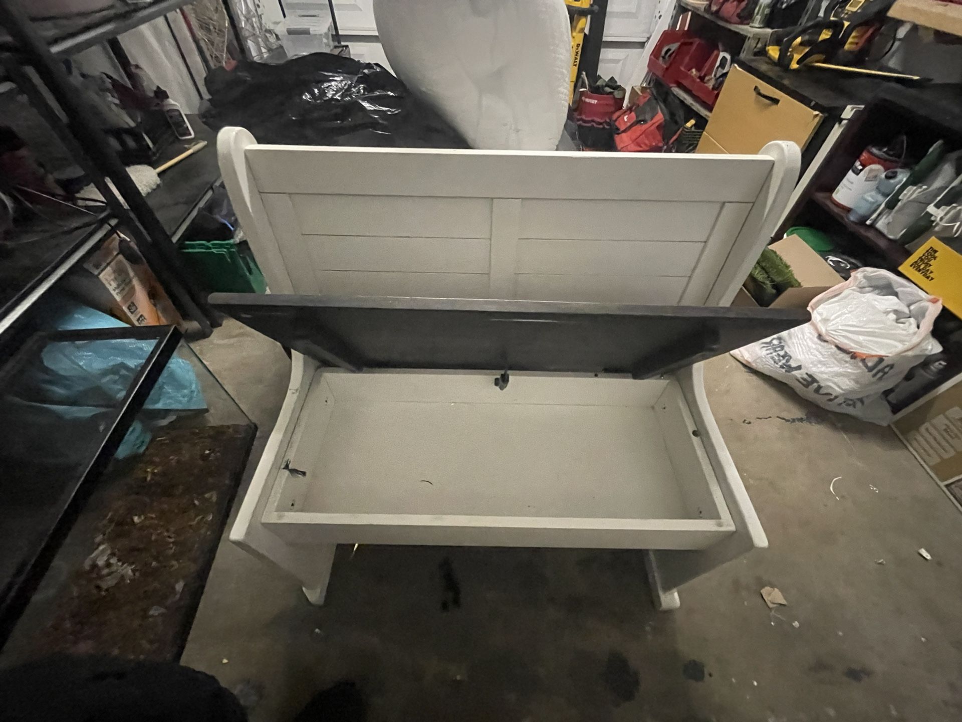 Wooden Bench With Storage Compartment