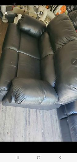 leather black couches
