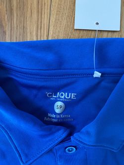 Clique Blue Polo Shirt Size Small golf