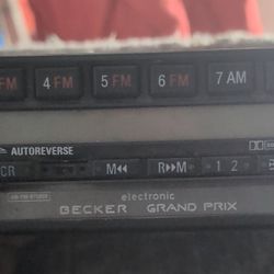 Becker Grand Prix Electronic Vintage Car Radio AM/FM Cassette Dolby - Untested