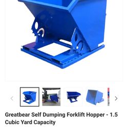 Fork lift trash dump bins