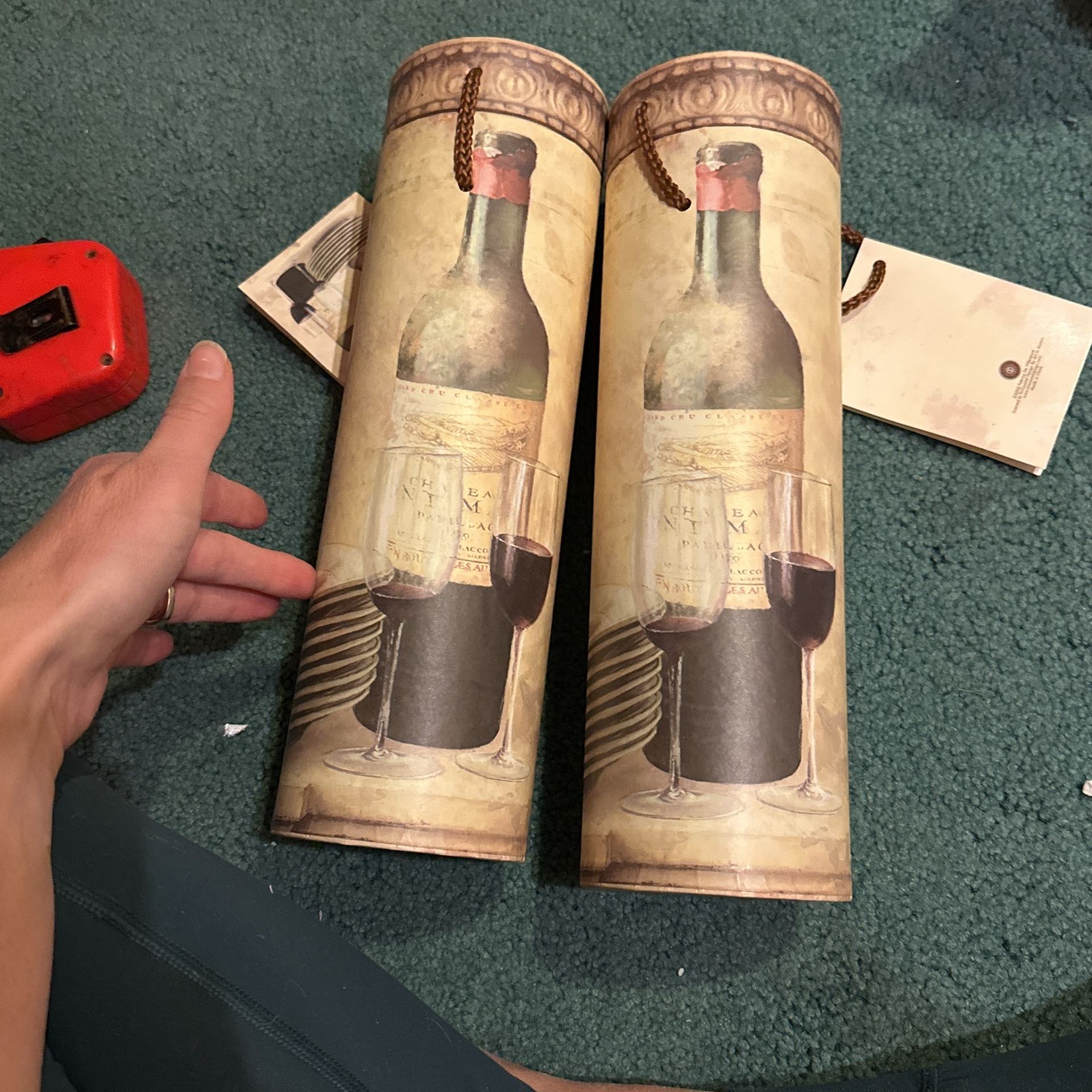 2 Wine Bottle Holders For Gifts
