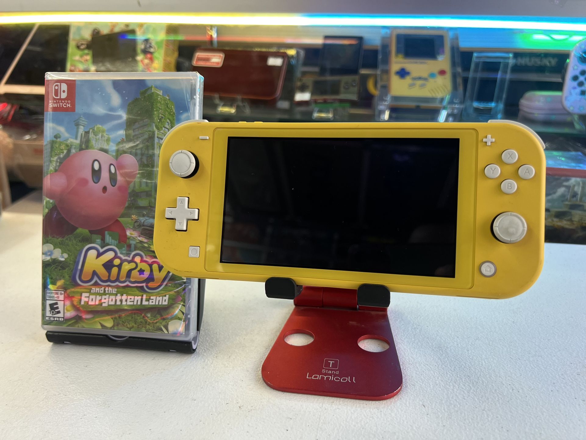 Nintendo Switch Lite w/Brand New Kirby Game & Warranty