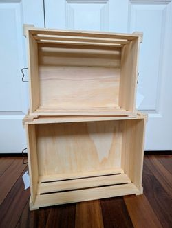 NEW Wooden Crates With Handles