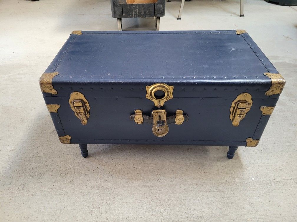 Steamer trunk table.