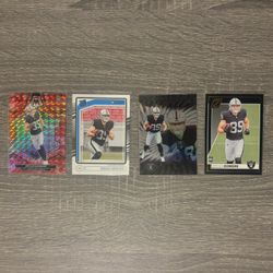 Brock Bowers Cards - Lot of 4