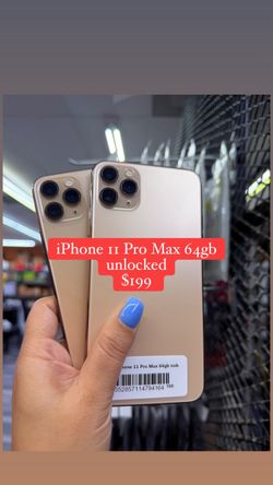 Unlocked - iPhone 11 Pro Max 64 GB and clean imei