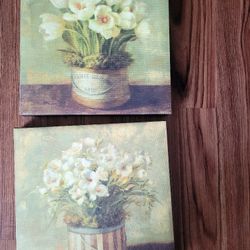Set Of 2 Pictures On Canvas 
