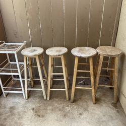 Wooden Benches And Metal Rack $95 OBO Need A Refinish 