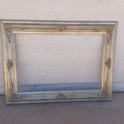 Large Fancy Ornate Gold Picture Frame - $20