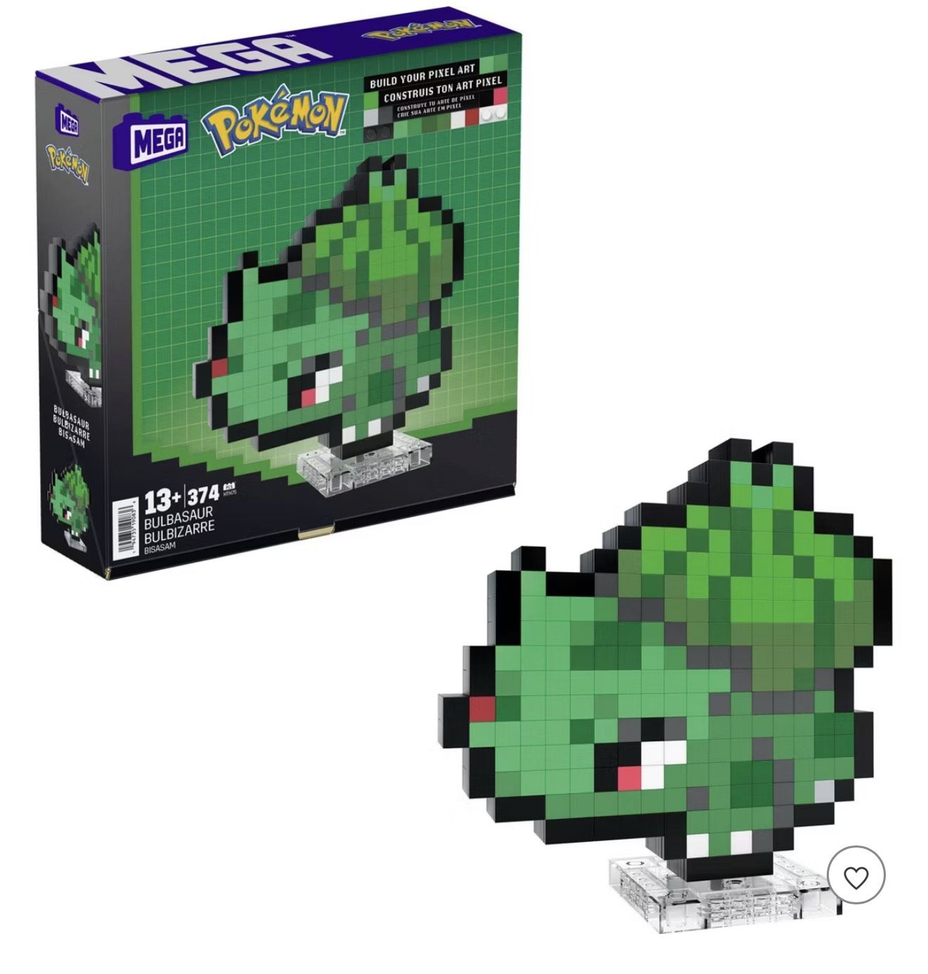 MEGA Pokemon Bulbasaur Building Toy Kit - 374 pc