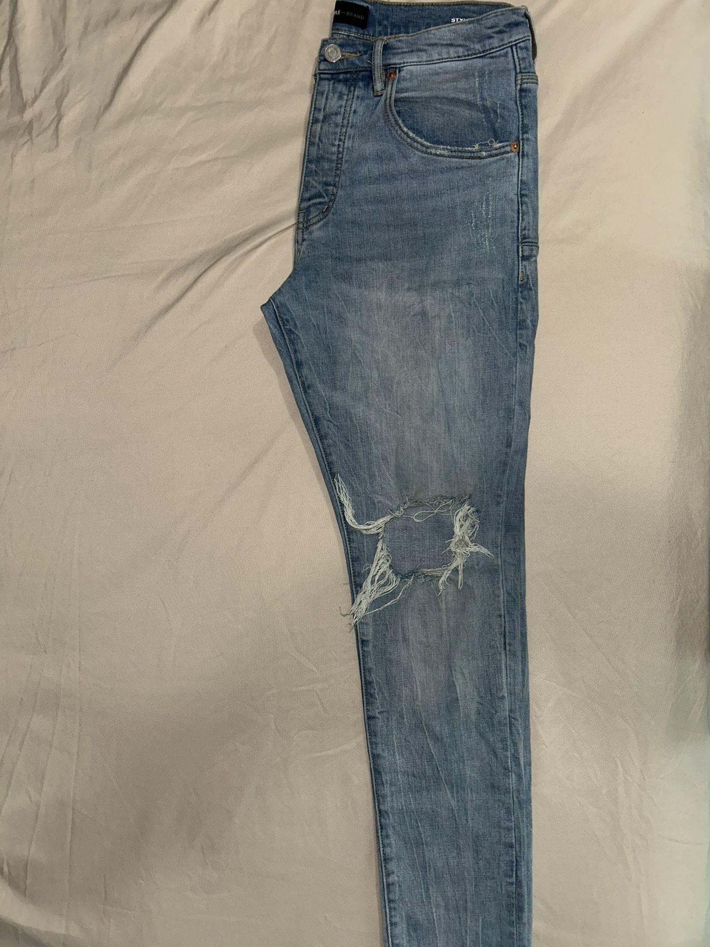 Men Light Blue Purple Jean