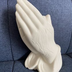 Pair Prayer Hands With White Color Porcelain beautiful .