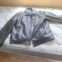 Tommy Hilfiger Leather Jacket Sz XL